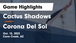 Cactus Shadows  vs Corona Del Sol Game Highlights - Oct. 15, 2022