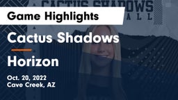 Cactus Shadows  vs Horizon  Game Highlights - Oct. 20, 2022