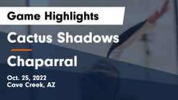 Cactus Shadows  vs Chaparral  Game Highlights - Oct. 25, 2022