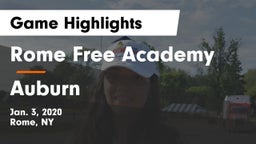 Rome Free Academy  vs Auburn Game Highlights - Jan. 3, 2020