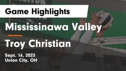 Mississinawa Valley  vs Troy Christian  Game Highlights - Sept. 16, 2023