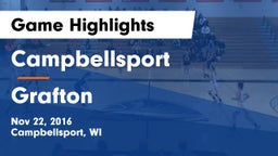 Campbellsport  vs Grafton  Game Highlights - Nov 22, 2016