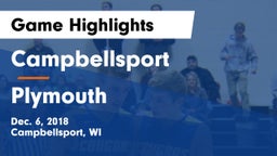 Campbellsport  vs Plymouth  Game Highlights - Dec. 6, 2018