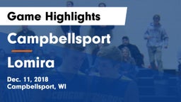 Campbellsport  vs Lomira  Game Highlights - Dec. 11, 2018