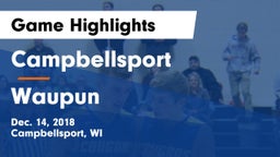 Campbellsport  vs Waupun  Game Highlights - Dec. 14, 2018