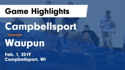Campbellsport  vs Waupun  Game Highlights - Feb. 1, 2019