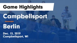 Campbellsport  vs Berlin  Game Highlights - Dec. 13, 2019