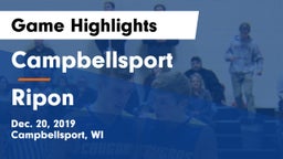 Campbellsport  vs Ripon  Game Highlights - Dec. 20, 2019