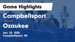 Campbellsport  vs Ozaukee  Game Highlights - Jan. 20, 2020