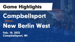 Campbellsport  vs New Berlin West  Game Highlights - Feb. 18, 2023