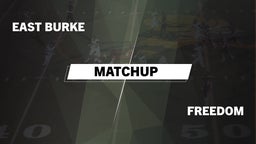 Matchup: East Burke High vs. Freedom  2016