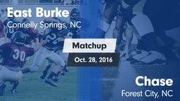 Matchup: East Burke High vs. Chase  2016