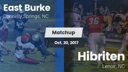 Matchup: East Burke High vs. Hibriten  2017