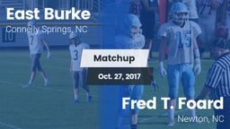Matchup: East Burke High vs. Fred T. Foard  2017