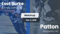 Matchup: East Burke High vs. Patton  2018