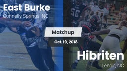 Matchup: East Burke High vs. Hibriten  2018
