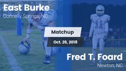 Matchup: East Burke High vs. Fred T. Foard  2018
