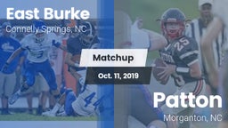 Matchup: East Burke High vs. Patton  2019