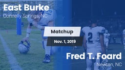 Matchup: East Burke High vs. Fred T. Foard  2019