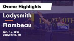 Ladysmith  vs Flambeau  Game Highlights - Jan. 16, 2018