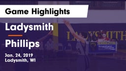 Ladysmith  vs Phillips  Game Highlights - Jan. 24, 2019