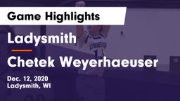 Ladysmith  vs Chetek Weyerhaeuser  Game Highlights - Dec. 12, 2020