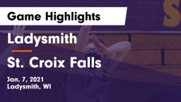 Ladysmith  vs St. Croix Falls  Game Highlights - Jan. 7, 2021
