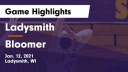 Ladysmith  vs Bloomer  Game Highlights - Jan. 12, 2021