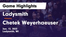 Ladysmith  vs Chetek Weyerhaeuser  Game Highlights - Jan. 12, 2023