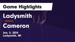 Ladysmith  vs Cameron  Game Highlights - Jan. 5, 2024