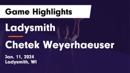 Ladysmith  vs Chetek Weyerhaeuser  Game Highlights - Jan. 11, 2024