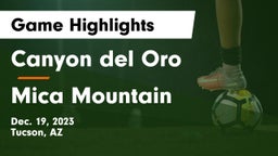 Canyon del Oro  vs Mica Mountain Game Highlights - Dec. 19, 2023