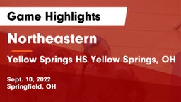 Northeastern  vs Yellow Springs HS Yellow Springs, OH Game Highlights - Sept. 10, 2022