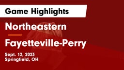 Northeastern  vs Fayetteville-Perry  Game Highlights - Sept. 12, 2023