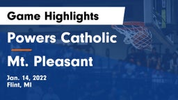 Powers Catholic  vs Mt. Pleasant  Game Highlights - Jan. 14, 2022