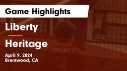 Liberty  vs Heritage  Game Highlights - April 9, 2024