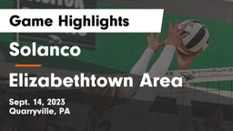 Solanco  vs Elizabethtown Area  Game Highlights - Sept. 14, 2023