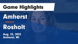 Amherst  vs Rosholt  Game Highlights - Aug. 23, 2023