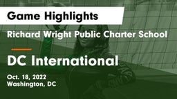 Richard Wright Public Charter School  vs DC International Game Highlights - Oct. 18, 2022
