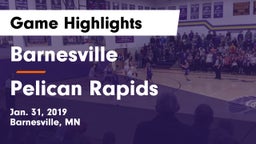 Barnesville  vs Pelican Rapids Game Highlights - Jan. 31, 2019