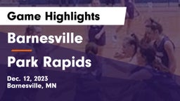 Barnesville  vs Park Rapids  Game Highlights - Dec. 12, 2023