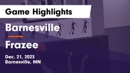 Barnesville  vs Frazee  Game Highlights - Dec. 21, 2023