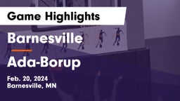 Barnesville  vs Ada-Borup  Game Highlights - Feb. 20, 2024