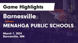 Barnesville  vs MENAHGA PUBLIC SCHOOLS Game Highlights - March 7, 2024