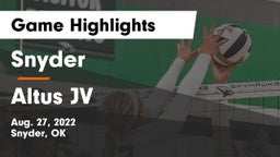 Snyder  vs Altus JV Game Highlights - Aug. 27, 2022