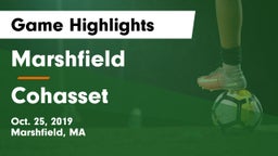 Marshfield  vs Cohasset  Game Highlights - Oct. 25, 2019