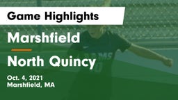 Marshfield  vs North Quincy  Game Highlights - Oct. 4, 2021