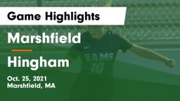 Marshfield  vs Hingham  Game Highlights - Oct. 25, 2021