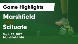 Marshfield  vs Scituate  Game Highlights - Sept. 22, 2022