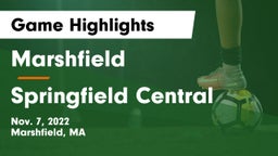 Marshfield  vs Springfield Central  Game Highlights - Nov. 7, 2022